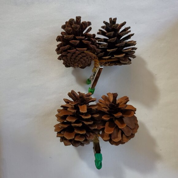 Natural Unscented Wooded Pinecone Clip Ornaments – Holiday Décor – Set of (2) - Picture 2 of 7